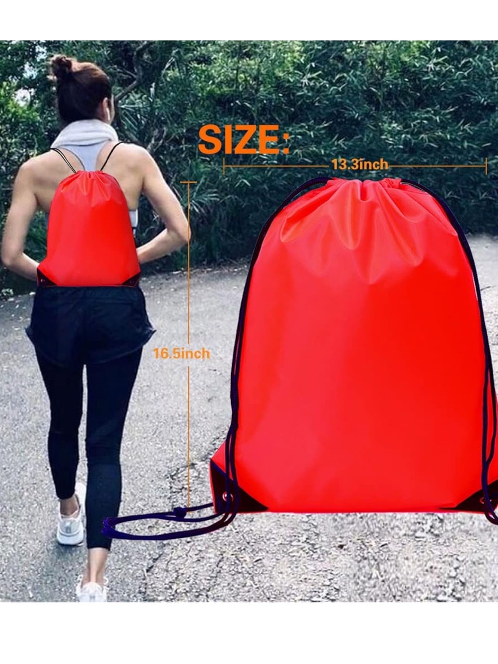 50 Red Drawstring bags - Picture 3 of 6